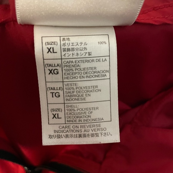 WDW Walt Disney World Unisex Hooded Windbreaker Jacket Red Size XL - Picture 13 of 13